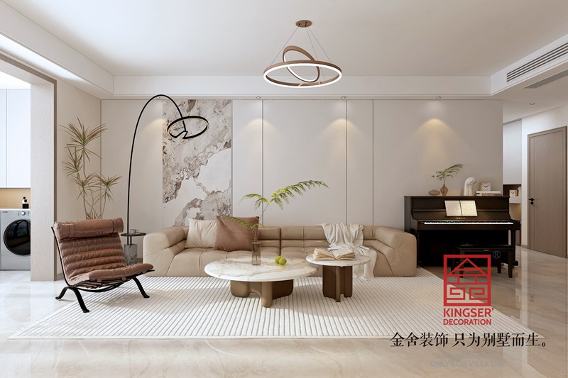 林蔭大院現(xiàn)代簡約客廳裝修設計